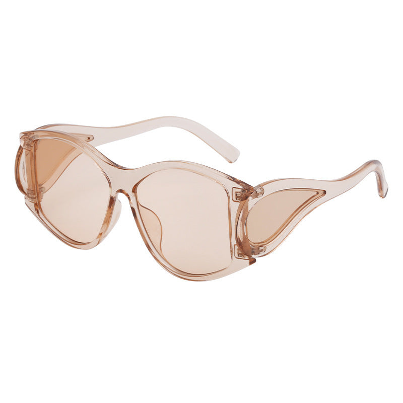 Damen moderne Cat-Eye Sonnenbrille mit einzigartigem Rahmen und UV-Schutz Karnz