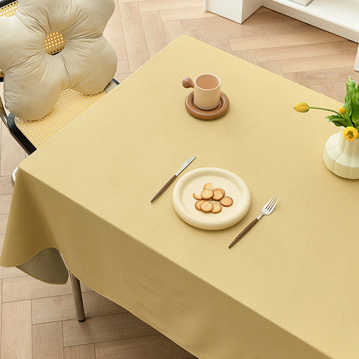 Pflegeleichte rechteckige Tischdecke aus Baumwoll-Polyester mit wasserabweisender Beschichtung