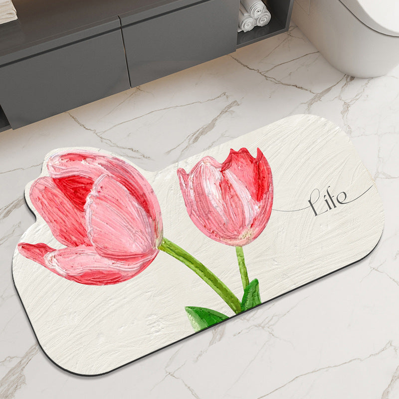 Dekorative Floral Badmatte