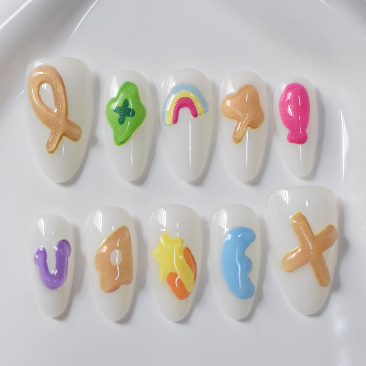 Künstlerisches Gel-Nagelkunst-Design Karnz