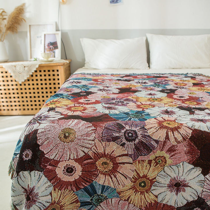 Florale Woven Werfen Decke