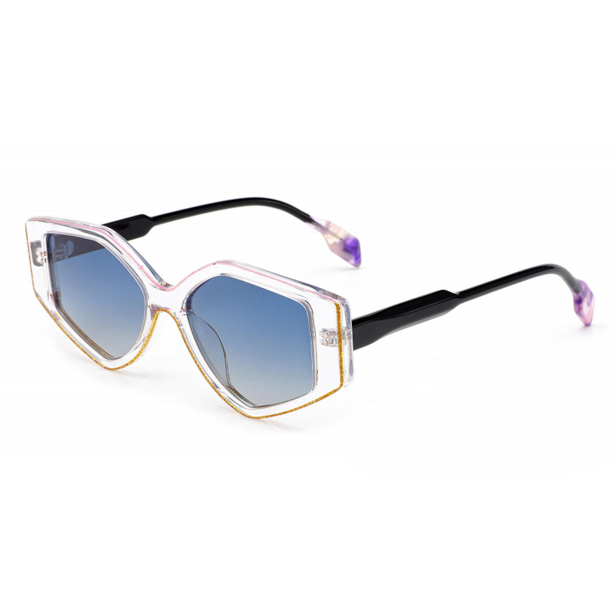 Damen modische Sonnenbrille mit einzigartigem geschnittenem Design und UV-Schutz Karnz