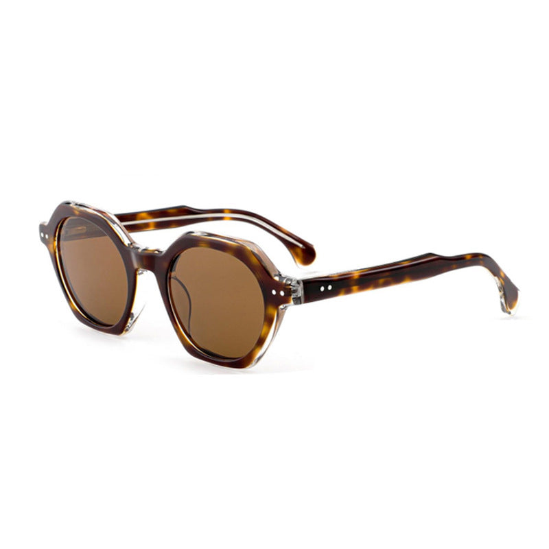 Damen Sonnenbrille im stilvollen, sechseckigen Design mit robustem Rahmen und UV-Schutz Karnz