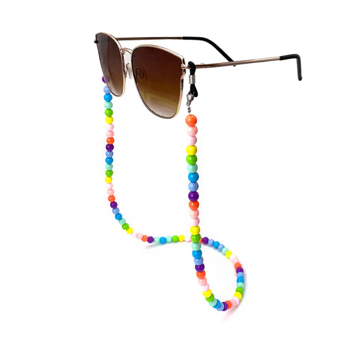 Bunte Perlen Sonnenbrillen Kette Karnz