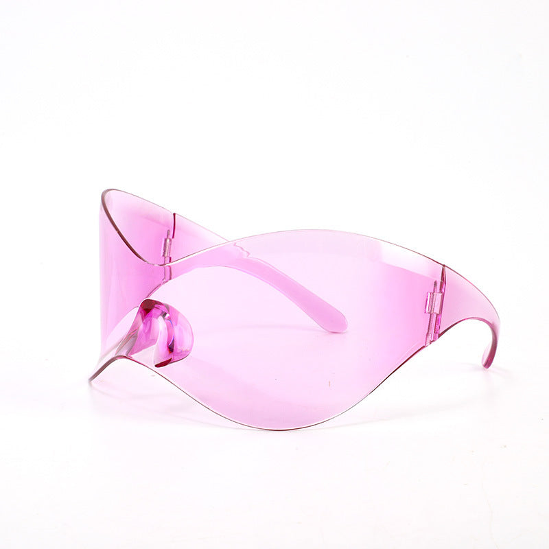 Damen futuristische Wellen-Sonnenbrille Karnz