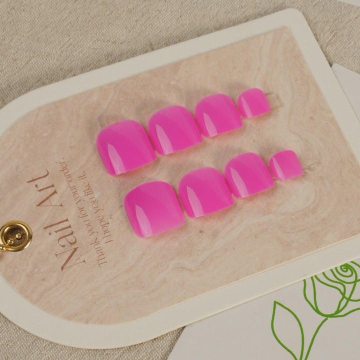 Glänzendes kurzes Press-On-Nagelset Karnz