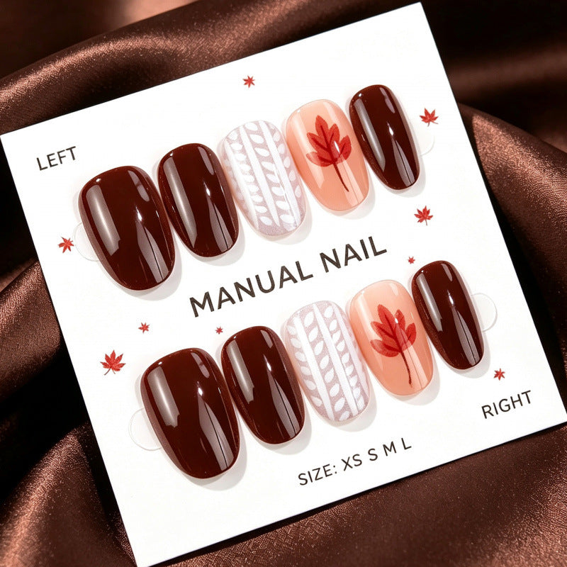 Künstlerisches, von der Natur inspiriertes Press-On-Nagelset
