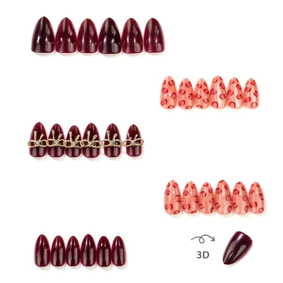 Kreatives Leoparddruck Press-On Nail Art Set