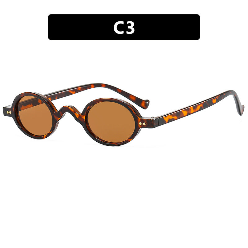 Damen runde Sonnenbrille mit markantem Design und hochwertigem Kunststoffrahmen Karnz