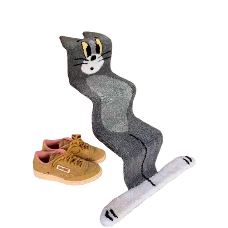 Cartoon Cat-Themen Plüsch Fußmatte Karnz