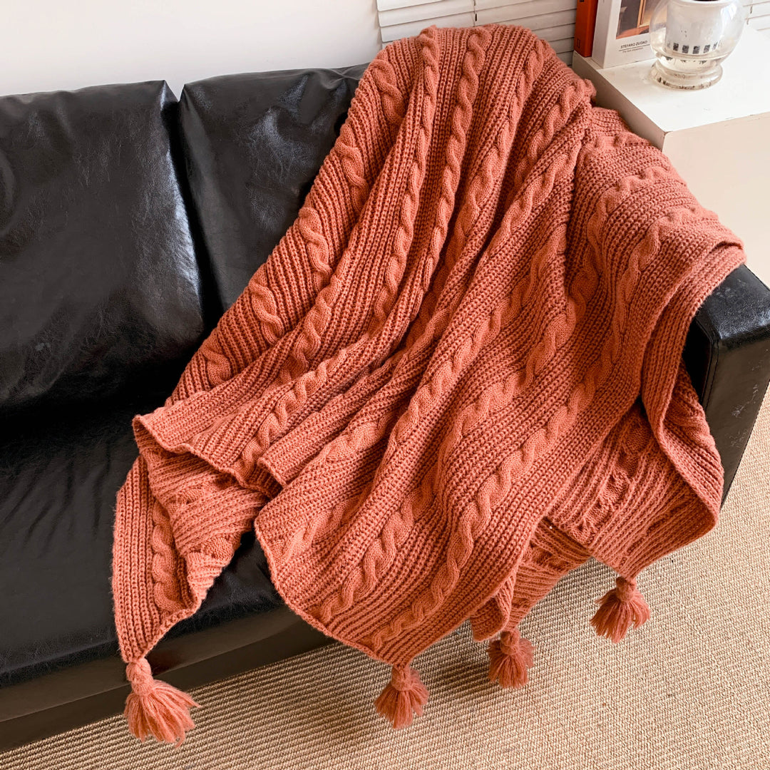 Gemütliche Strickdecke