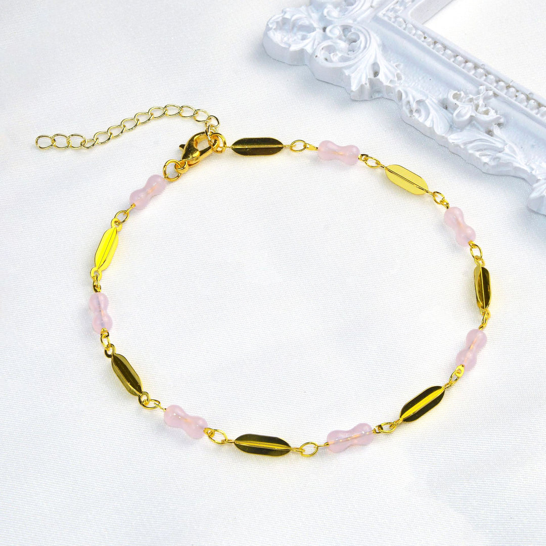 Elegante Edelstein Fußkette Karnz