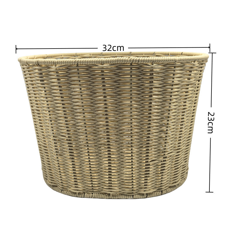 gewebter Rattan-Vorderradkorb mit universeller Lenkerbefestigung Karnz