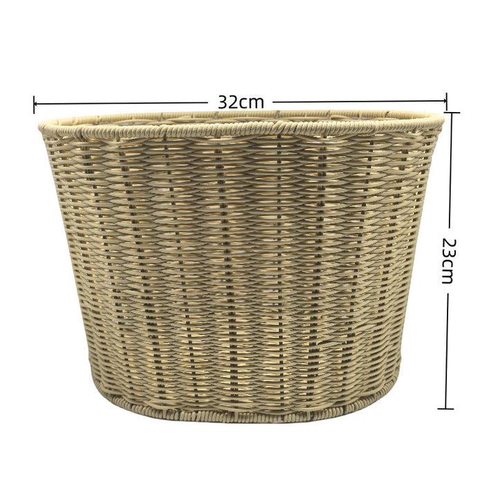 gewebter Rattan-Vorderradkorb mit universeller Lenkerbefestigung Karnz