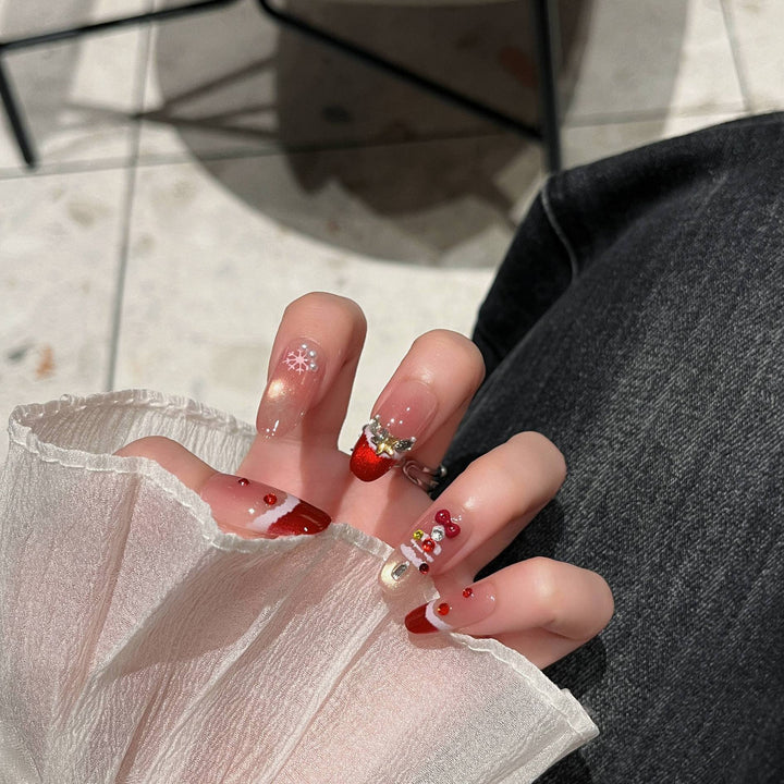 Festliche Ferien-Themen Press-On Nagelkunst Karnz