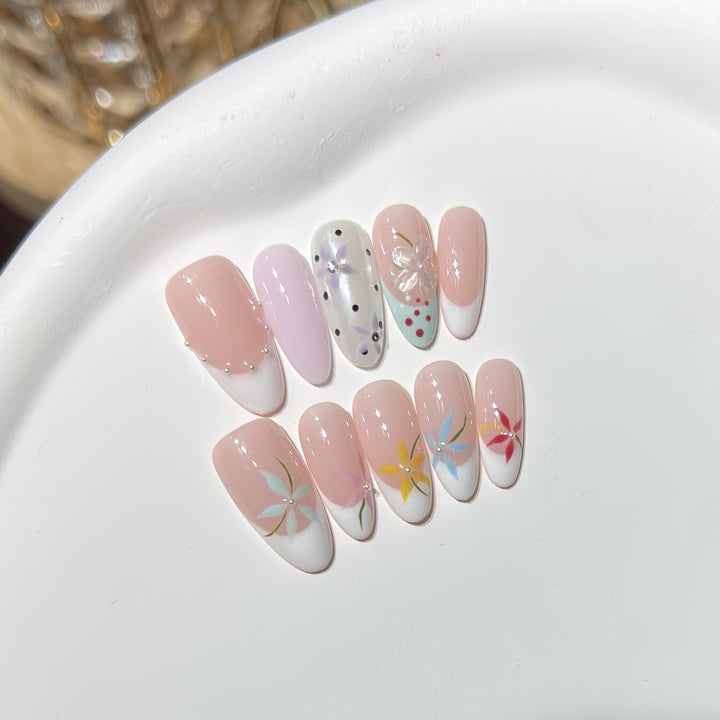 Floral Art Press-On Nail Set Karnz