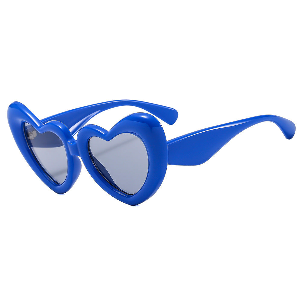 Damen Herzförmige Sonnenbrille mit stylischem Rahmen Karnz