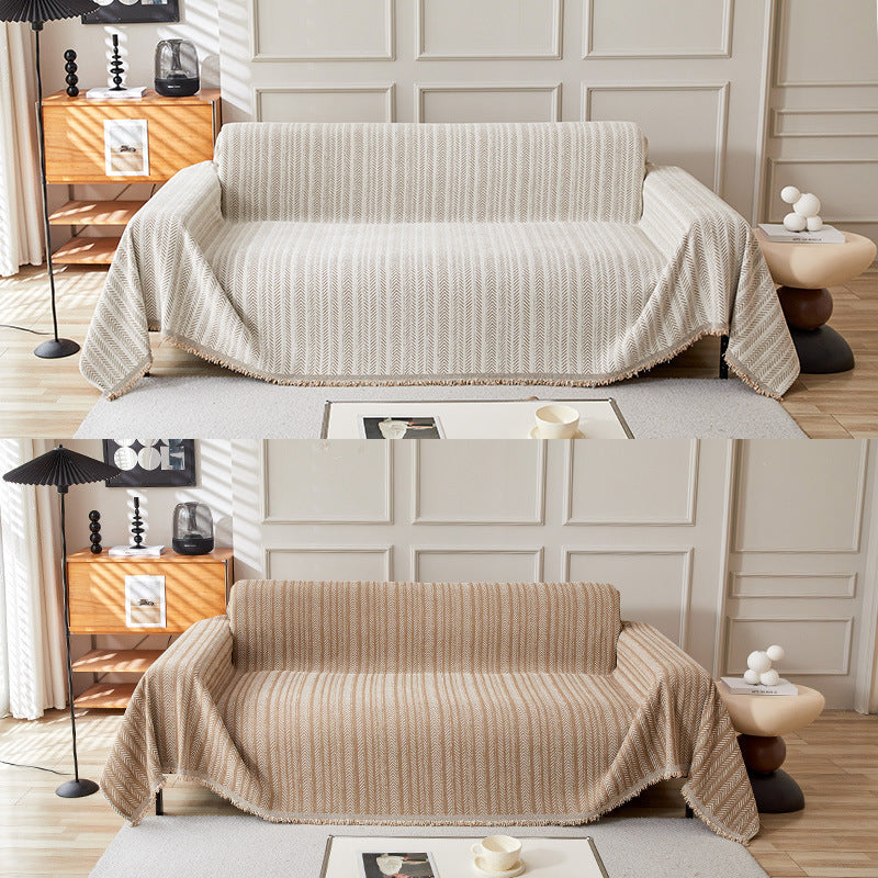 Gemütliche strukturierte Sofa-Wurfdecke