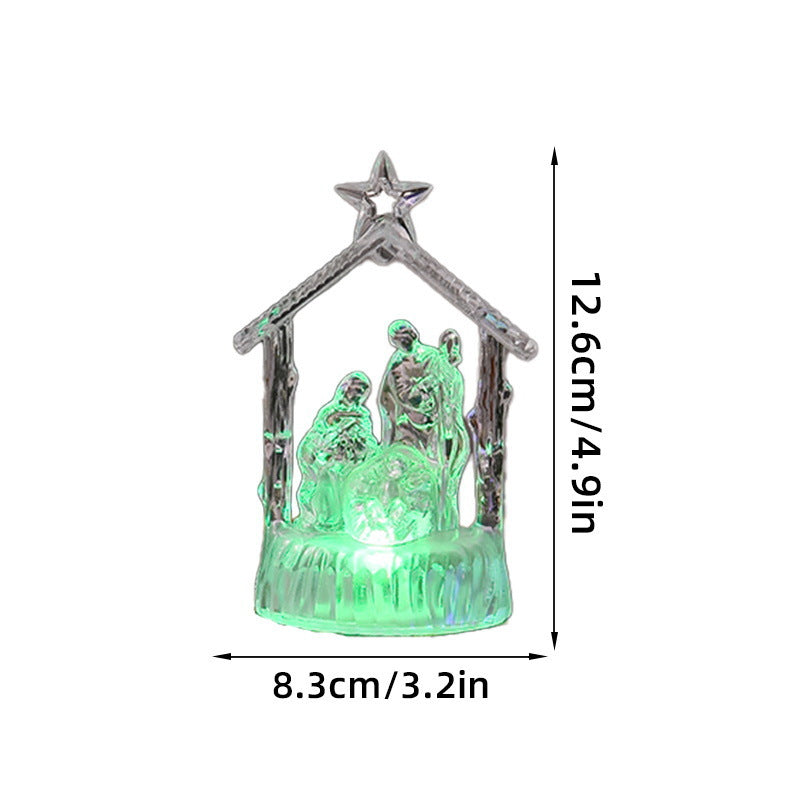 Beleuchtete Weihnachtskrippe mit LED-Effekten Karnz
