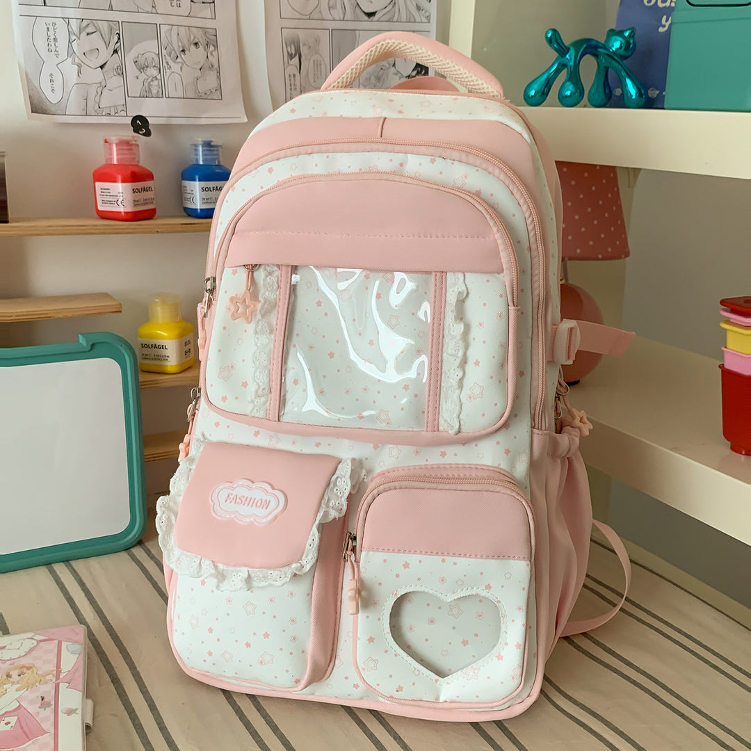 Stylische Sternen-Print Freizeit-Rucksack Karnz