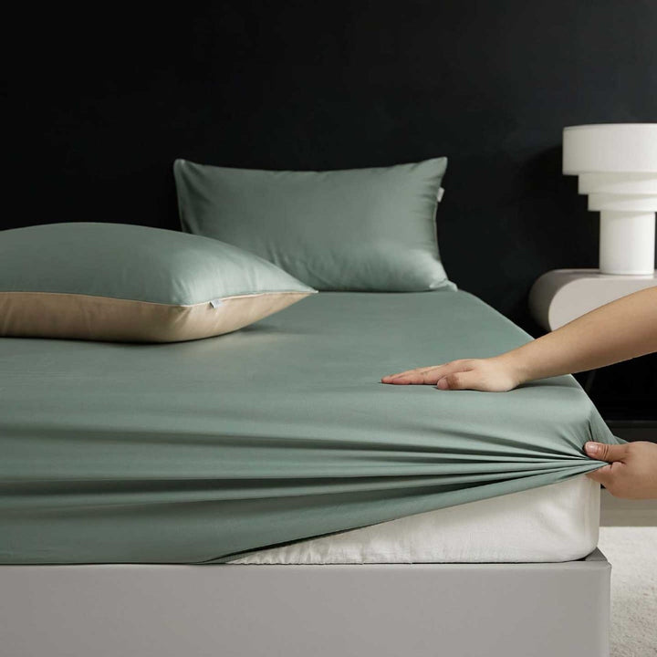 Wendbare Premium-Baumwollsatin-Bettgarnitur mit seidenweichem Finish