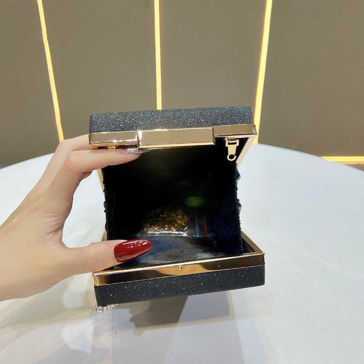 Kristallbesetzte Box-Clutch