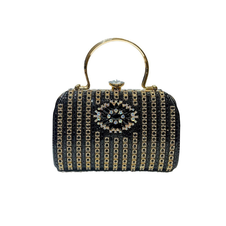Vintage-inspirierte, mit Kristallen verzierte Handtasche