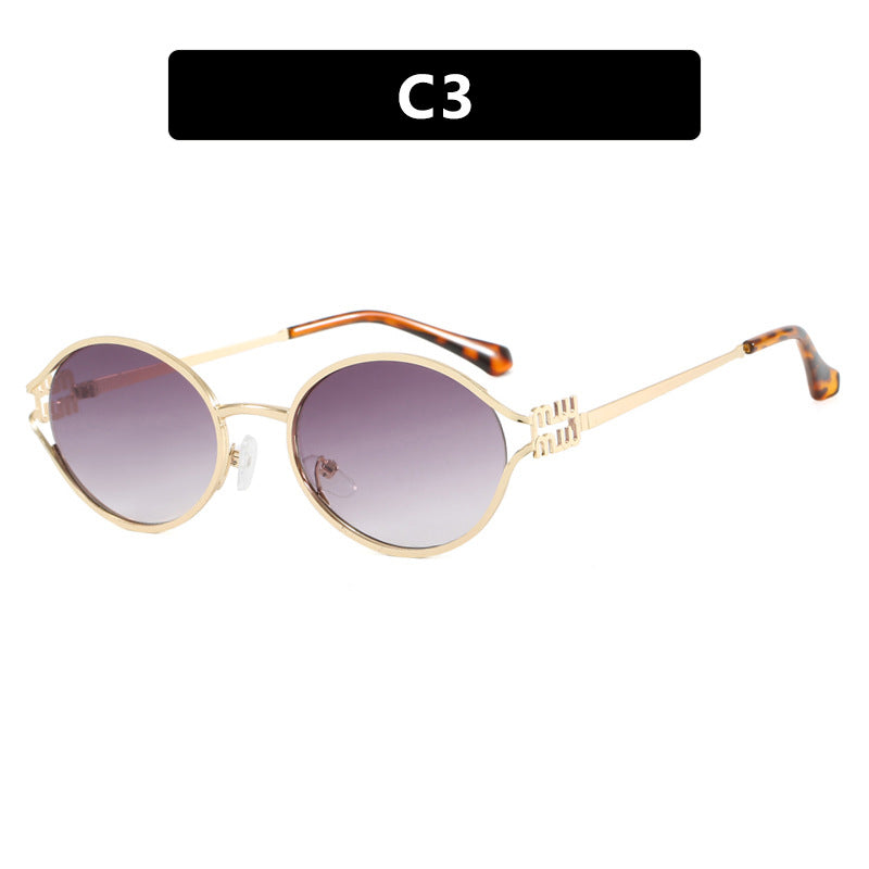 Damen elegante ovale Sonnenbrille Karnz