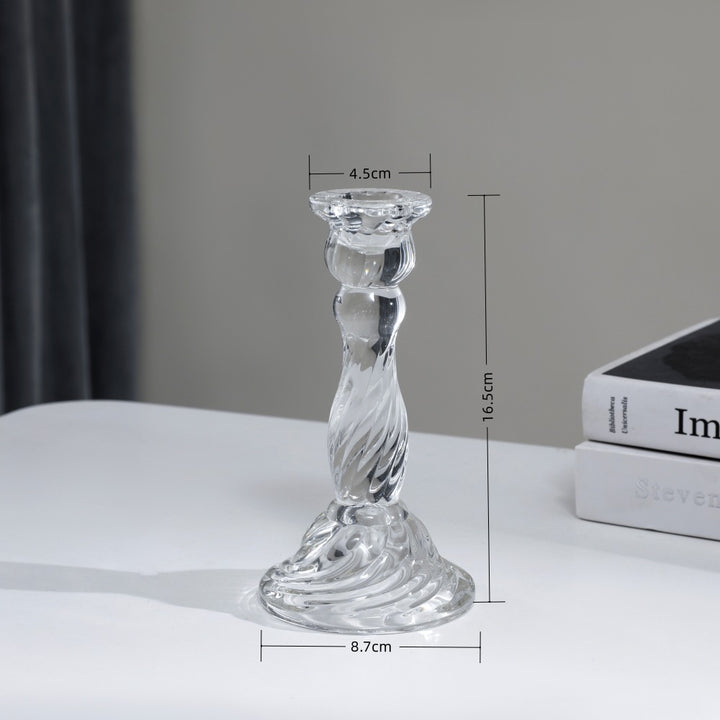 Hochgepresster Glas-Dekor-Kerzenständer Karnz