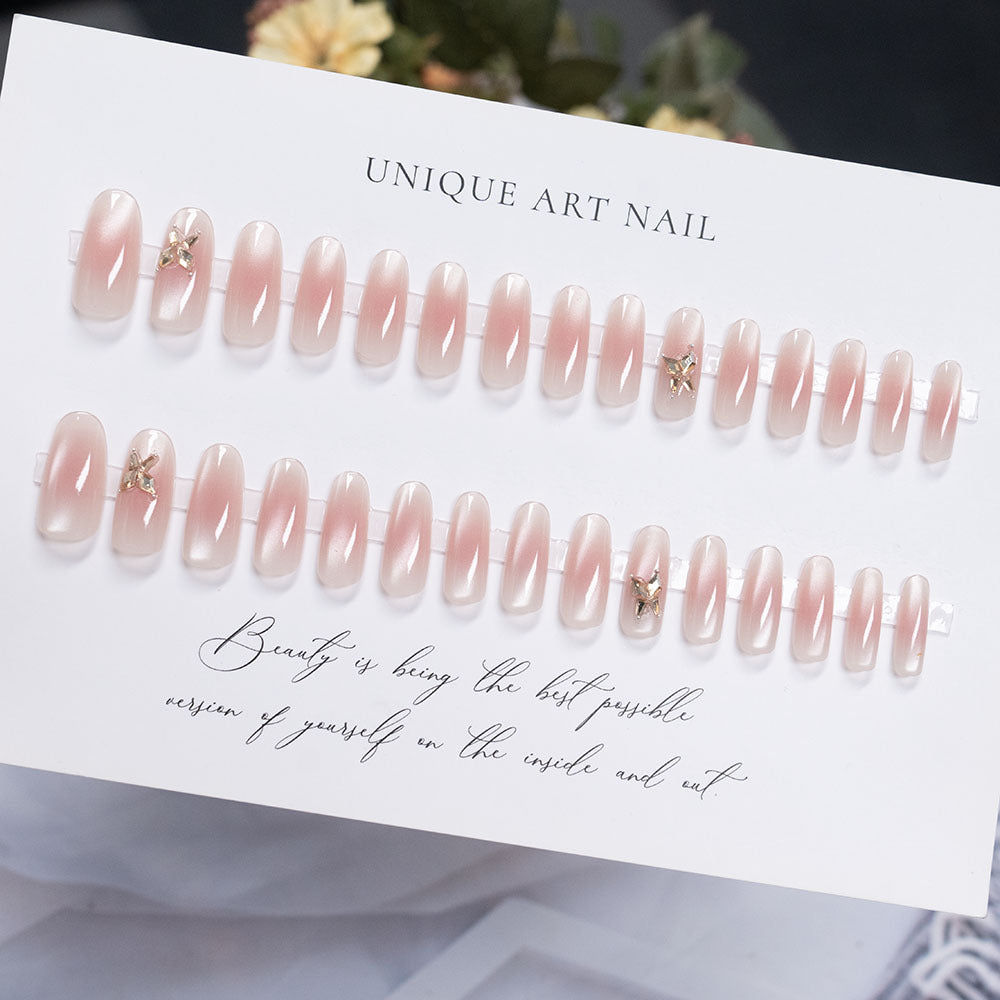 Elegantes Blumendesign Press-On Nagelset