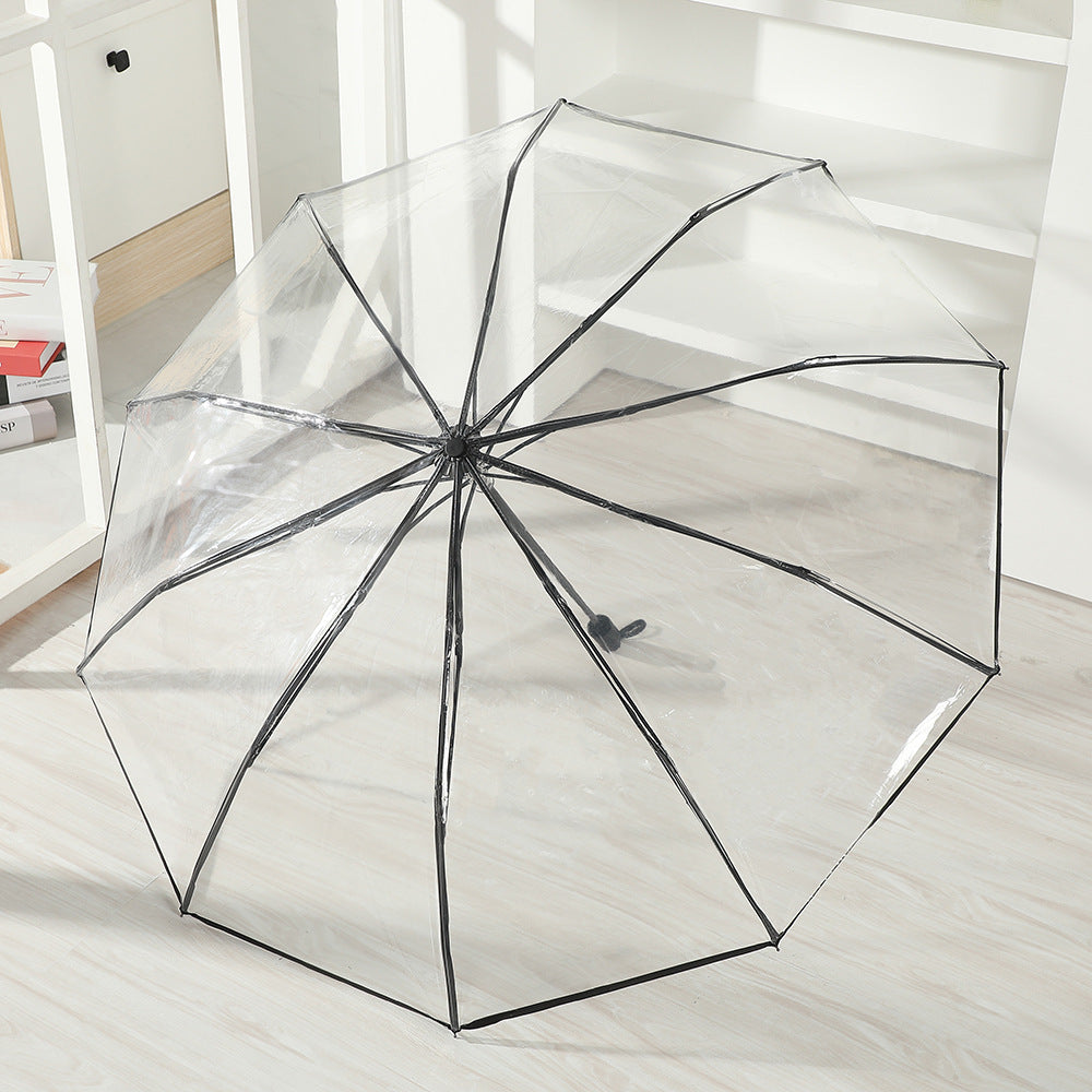 Unisex Automatischer Transparent-Regenschirm Karnz