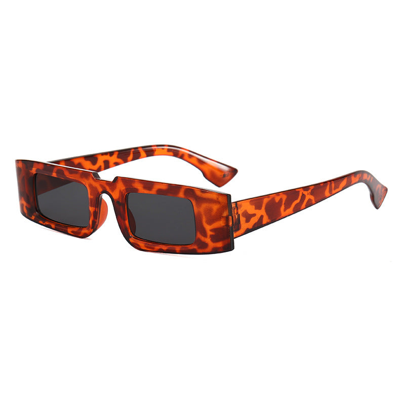 Damen Modische quadratische Sonnenbrille mit animalischem Muster Karnz