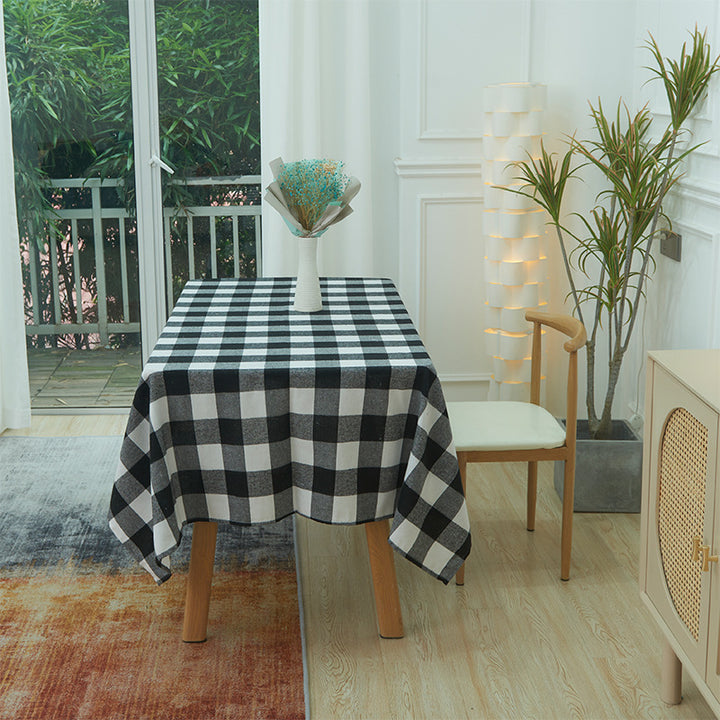 Karierter Tischdecke