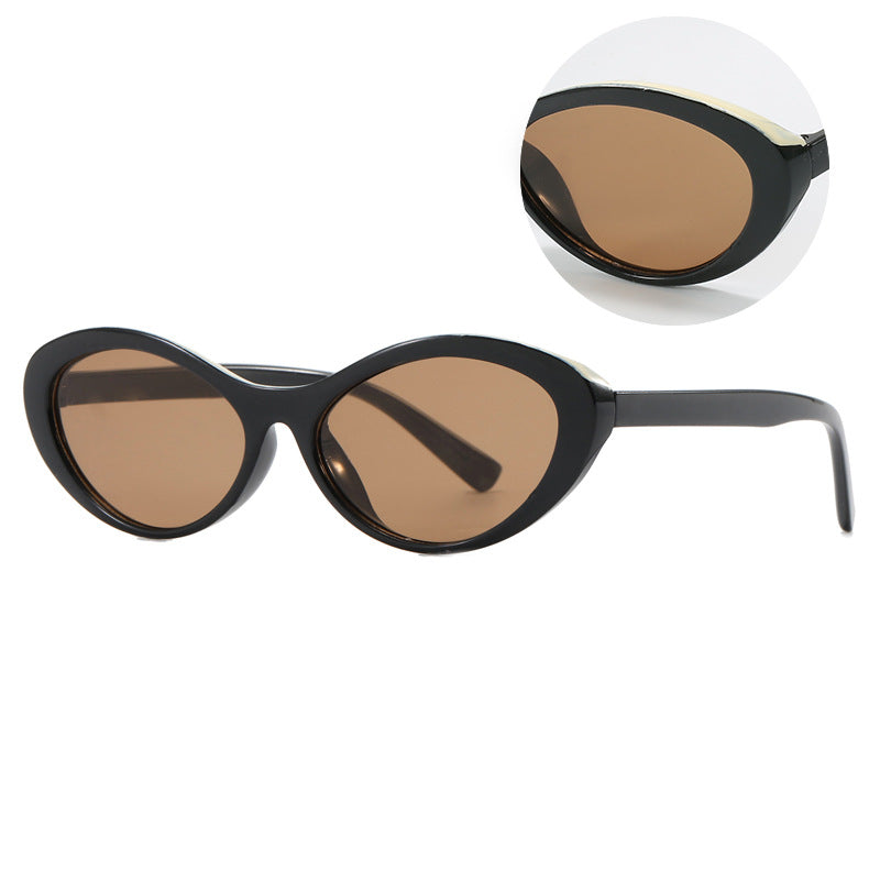 Damen stylische Cat-Eye Sonnenbrille mit sanften Kurven und UV-Schutz Karnz