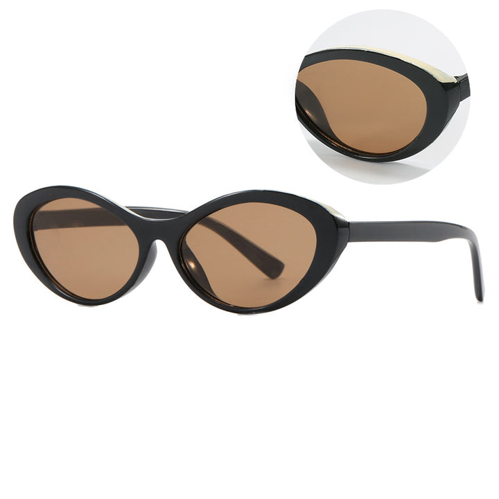 Damen stylische Cat-Eye Sonnenbrille mit sanften Kurven und UV-Schutz Karnz