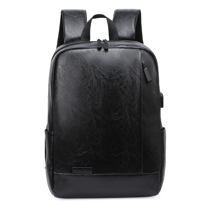 Umweltfreundlicher strukturierten Leder Laptop Rucksack Karnz