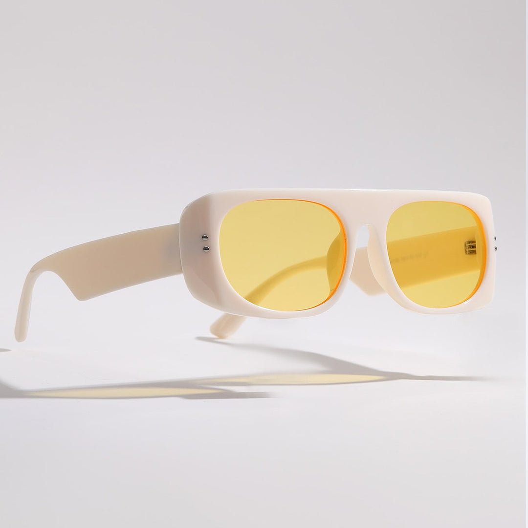 Damen trendige Sonnenbrille im modernen futuristischen Design Karnz