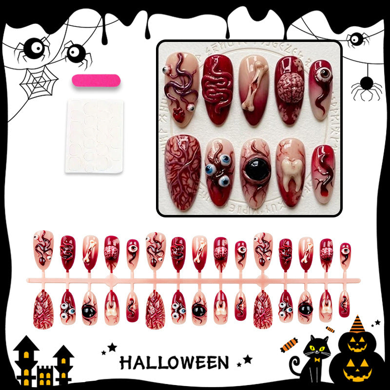 Kunstnagelset mit kreativen Halloween-Motiven Karnz