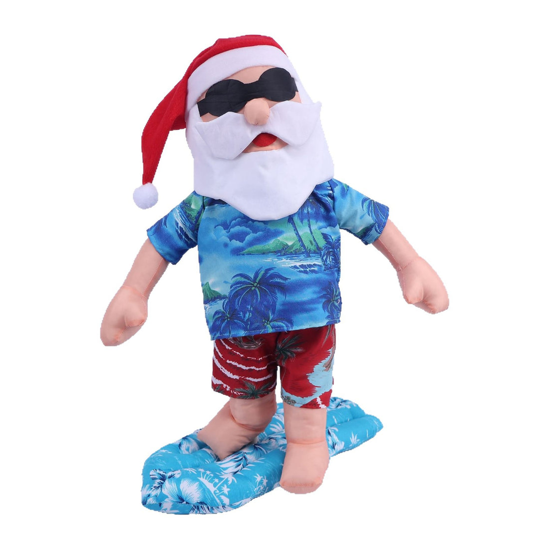 Lustiger Weihnachtsmann Surferfigur