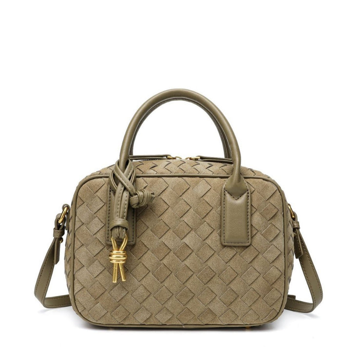 Texturierte Leder Boutique-Handtasche Karnz
