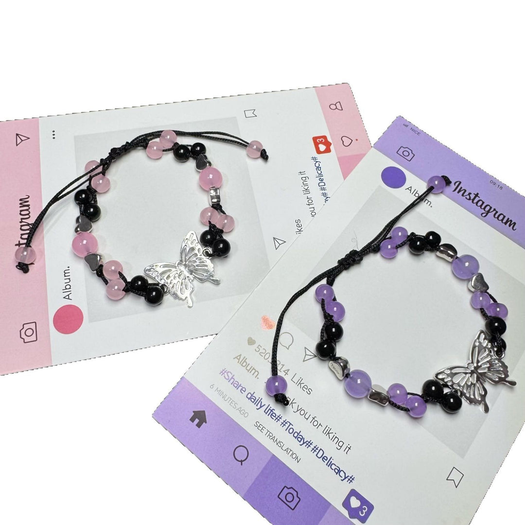 Schmetterlings Charm Verstellbares Armband Karnz