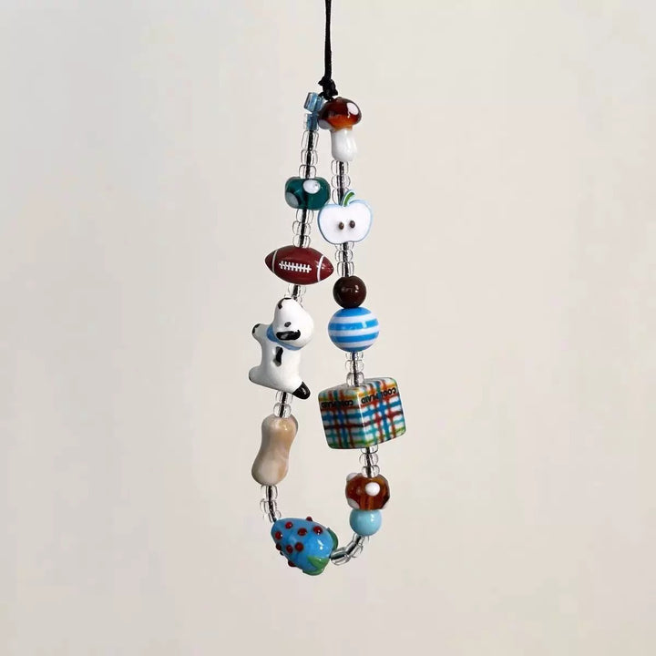 Handgefertigtes Perlencharms-Lanyard Karnz