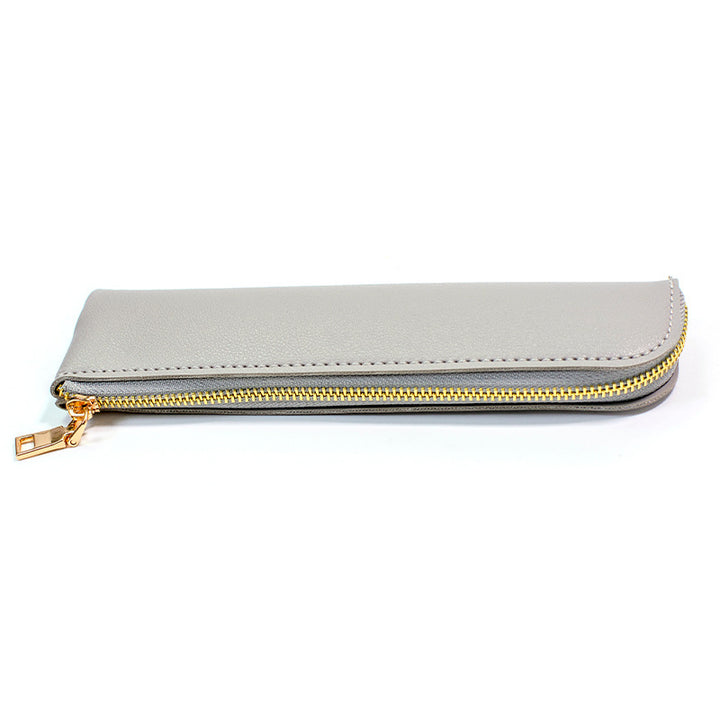 Premium Leder Reißverschluss Bleistift Etui Karnz