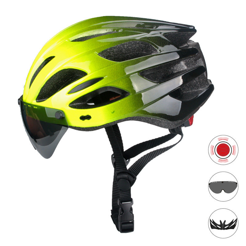 Aerodynamischer Fahrradhelm mit integriertem Visier Karnz