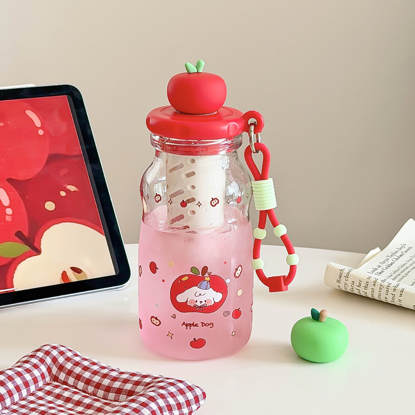 Damen Frucht-Infuser-Flasche mit praktischem Auslaufstopp Karnz
