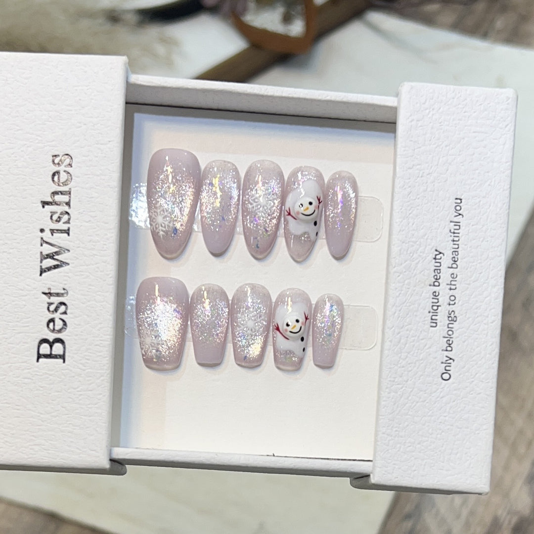 Festliches saisonales Press-On Nagelkunstset