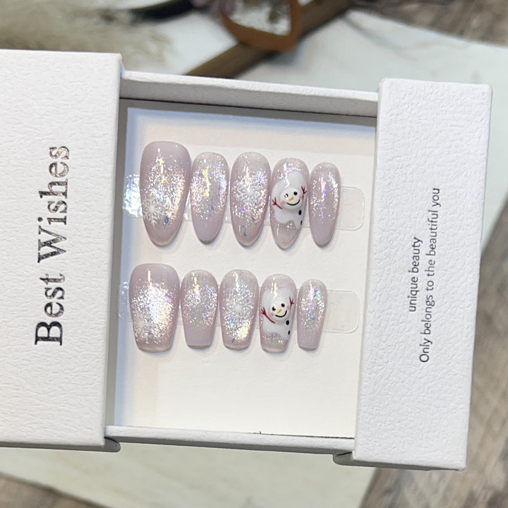 Festliches saisonales Press-On Nagelkunstset