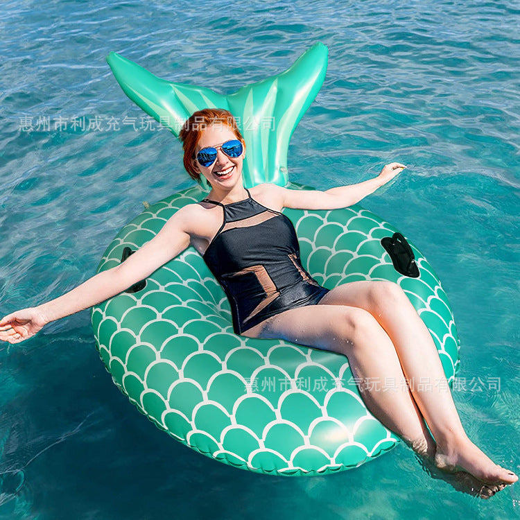 Damen aufblasbarer Schwimmring mit Fischschwanzdesign Karnz