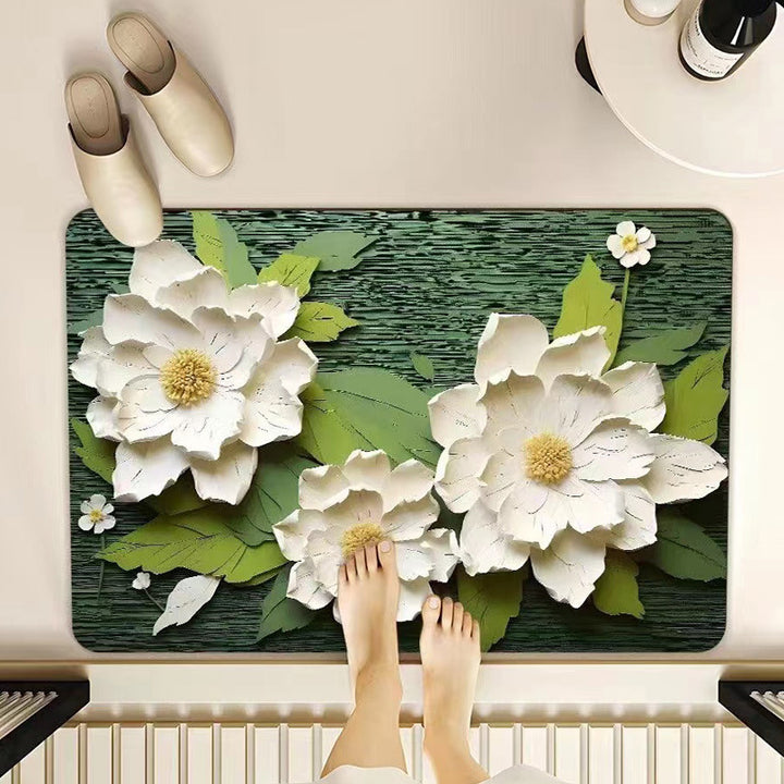 Blumenmotiv Gedächtnis-Schaum Badezimmermatte Karnz