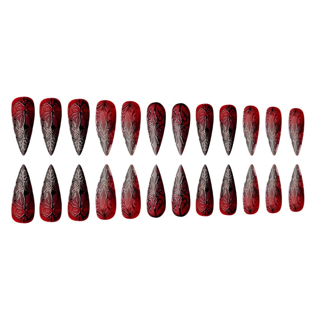 Gothic Stiletto Nagel Kunst Set Karnz